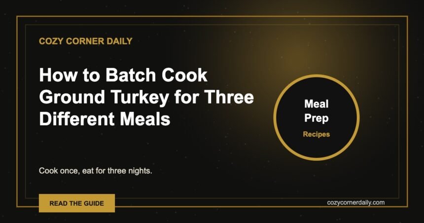 How to Batch Cook Ground Turkey for Three Different Meals