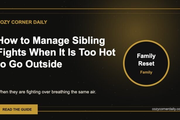 How to Manage Sibling Fights When It Is Too Hot to Go Outside