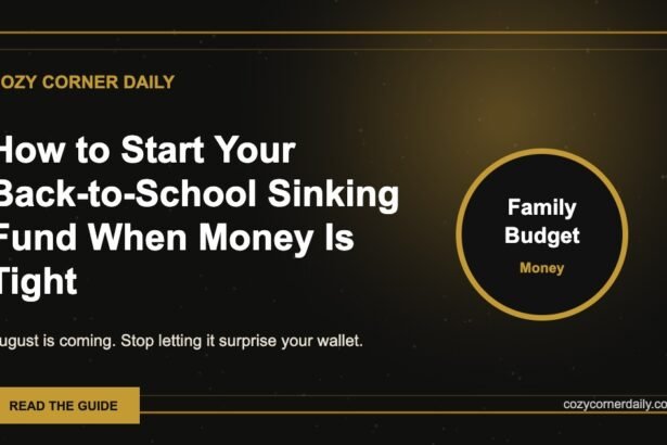 How to Start Your Back-to-School Sinking Fund When Money Is Tight